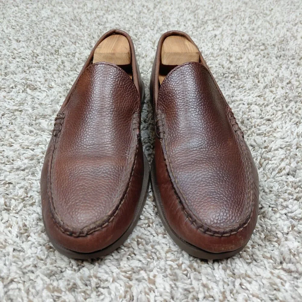 Oak Street Bootmakers Slip On Loafers Mens Size 10 D Brown Leather USA Shoes